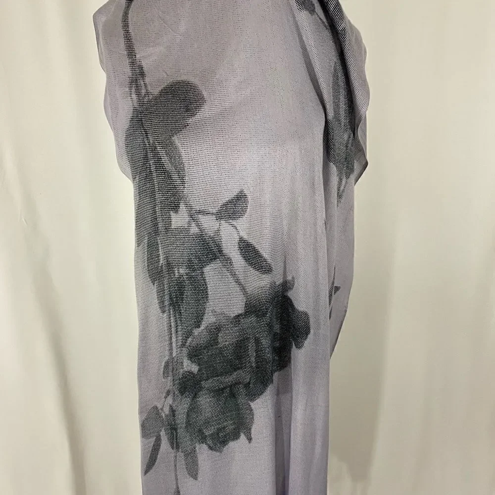 Purple Floral Scarf/Wrap